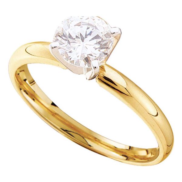 Diamond Solitaire Bridal Wedding Engagement Ring 7/8 Cttw 14kt Yellow Gold