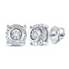 Image 1 : Diamond Stud Earrings 1/20 Cttw Sterling Silver
