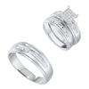 Image 1 : His Hers Diamond Cluster Matching Wedding Set 1/3 Cttw 10kt Yellow Gold