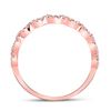 Image 3 : Diamond Scalloped Stackable Band Ring 1/8 Cttw 10kt Rose Gold