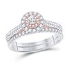 Image 1 : Diamond Bridal Wedding Ring Band Set 1/2 Cttw 10kt Two-tone Gold
