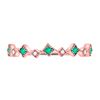 Image 2 : Emerald Diamond Square Stackable Band Ring 1/5 Cttw 10kt Rose Gold