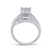 Image 3 : Diamond Cluster Ring 1/3 Cttw Sterling Silver