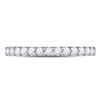 Image 2 : Diamond Single Row Machine-set Wedding Band 1/3 Cttw 14kt White Gold