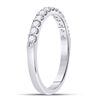 Image 3 : Diamond Single Row Machine-set Wedding Band 1/3 Cttw 14kt White Gold