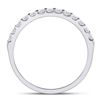 Image 4 : Diamond Single Row Machine-set Wedding Band 1/3 Cttw 14kt White Gold