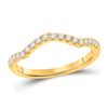 Image 1 : Diamond Wedding Curved Enhancer Band 1/5 Cttw 10kt Yellow Gold