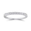 Image 1 : Diamond Single Row Band Ring 1/6 Cttw 10kt White Gold