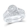 Image 2 : His Hers Diamond Solitaire Matching Wedding Set 1-5/8 Cttw 14kt White Gold