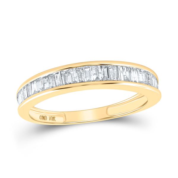 Baguette Diamond Wedding Band 1/2 Cttw 10kt Yellow Gold