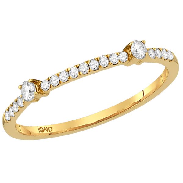 Diamond Stackable Band Ring 1/6 Cttw 14kt Yellow Gold