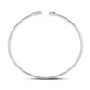 Image 4 : Diamond Arrow Bangle Bracelet 1/10 Cttw 10kt White Gold