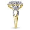 Image 2 : Diamond Oval Cluster Ring 1-1/2 Cttw 14kt Yellow Gold