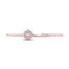 Image 2 : Diamond Statement Bisected Bangle Bracelet 1/2 Cttw 14kt Rose Gold