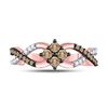 Image 2 : Brown Diamond Cluster Twist Ring 1/2 Cttw 10kt Rose Gold