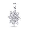 Image 2 : Diamond Snowflake Fashion Pendant .01 Cttw Sterling Silver