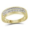 Image 3 : His Hers Diamond Square Matching Wedding Set 1/2 Cttw 10kt Yellow Gold