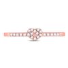 Image 2 : Diamond Heart Knot Stackable Band Ring 1/8 Cttw 10kt Rose Gold