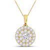 Image 1 : Diamond Cluster Pendant 1/4 Cttw 10kt Yellow Gold