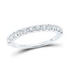 Image 1 : Diamond Single Row Band Ring 1/2 Cttw 14kt White Gold