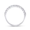 Image 3 : Diamond Single Row Band Ring 1/2 Cttw 14kt White Gold