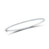 Image 1 : Diamond Single Row Bangle Bracelet 1/3 Cttw Sterling Silver