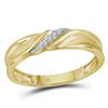 Image 3 : Diamond His Hers Matching Trio Wedding Engagement Bridal Ring Set 1/4 Cttw 10k Yellow Gold