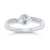 Image 1 : Diamond Solitaire Promise Ring 1/20 Cttw Sterling Silver