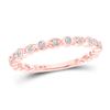 Image 1 : Diamond Vintage Stackable Band Ring 1/8 Cttw 10kt Rose Gold