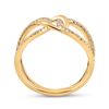 Image 3 : Diamond Negative Space Link Fashion Ring 1/6 Cttw 14kt Yellow Gold