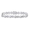 Image 1 : Diamond Infinity Bracelet 1/4 Cttw Sterling Silver