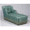 Image 1 : BROCADE UPHOLSTERED CHAISE LONGUE