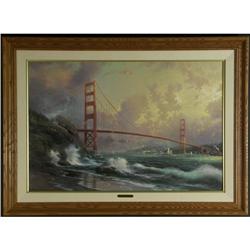 LITHOGRAPH THOMAS KINCADE GOLDEN GATE BRIDGE