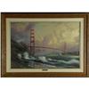 Image 1 : LITHOGRAPH THOMAS KINCADE GOLDEN GATE BRIDGE