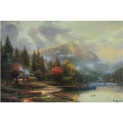 LITHOGRAPH THOMAS KINCADE THE END OF A PERFECT DAY