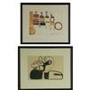 Image 1 : PAIR OF WATERCOLORS MARGARET PETERSON ABSTRACTS