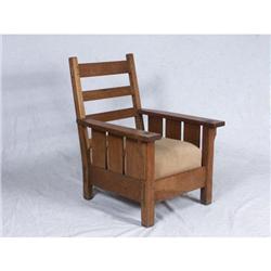 CIRCA 1910-25 OAKCRAFT TIGER OAK ARMCHAIR