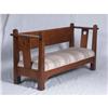 Image 1 : CIRCA 1910-20 ARTS AND CRAFTS TIGER OAK SETTLE