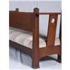 Image 2 : CIRCA 1910-20 ARTS AND CRAFTS TIGER OAK SETTLE