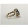 Image 2 : SAPPHIRE AND DIAMOND 14K WHITE GOLD LADY'S RING