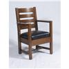 Image 1 : CIRCA 1910-20 ARTS AND CRAFTS TIGER OAK ARMCHAIR