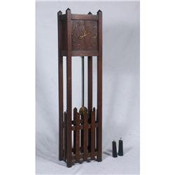 CIRCA 1910-25 ARTS AND CRAFTS TALL CASE CLOCK