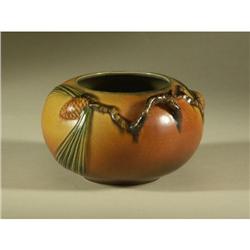 ROSEVILLE BROWN PINECONE ROSE BOWL 4''