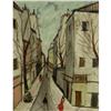 Image 2 : OIL PAINTING MAURICE VERRIER FRENCH ALLEY