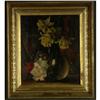 Image 2 : OIL PAINTING ANTIQUE STILL LIFE DAFFODILS