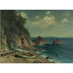 OIL PAINTING JOSEF SUSSMEIER YOS SHORELINE GERMANY