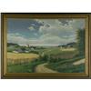 Image 2 : OIL PAINTING E. BIRK EUROPEAN LANDSCAPE VINTAGE
