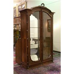 EARLY 20TH CENTURY FRENCH EMPIRE MAHOGANY ARMOIRE