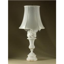 WHITE MARBLE TABLE LAMP