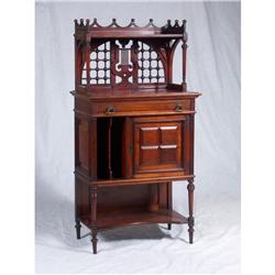 CIRCA 1900 MAHOGANY EDWARDIAN MUSIC RECORD CABINET